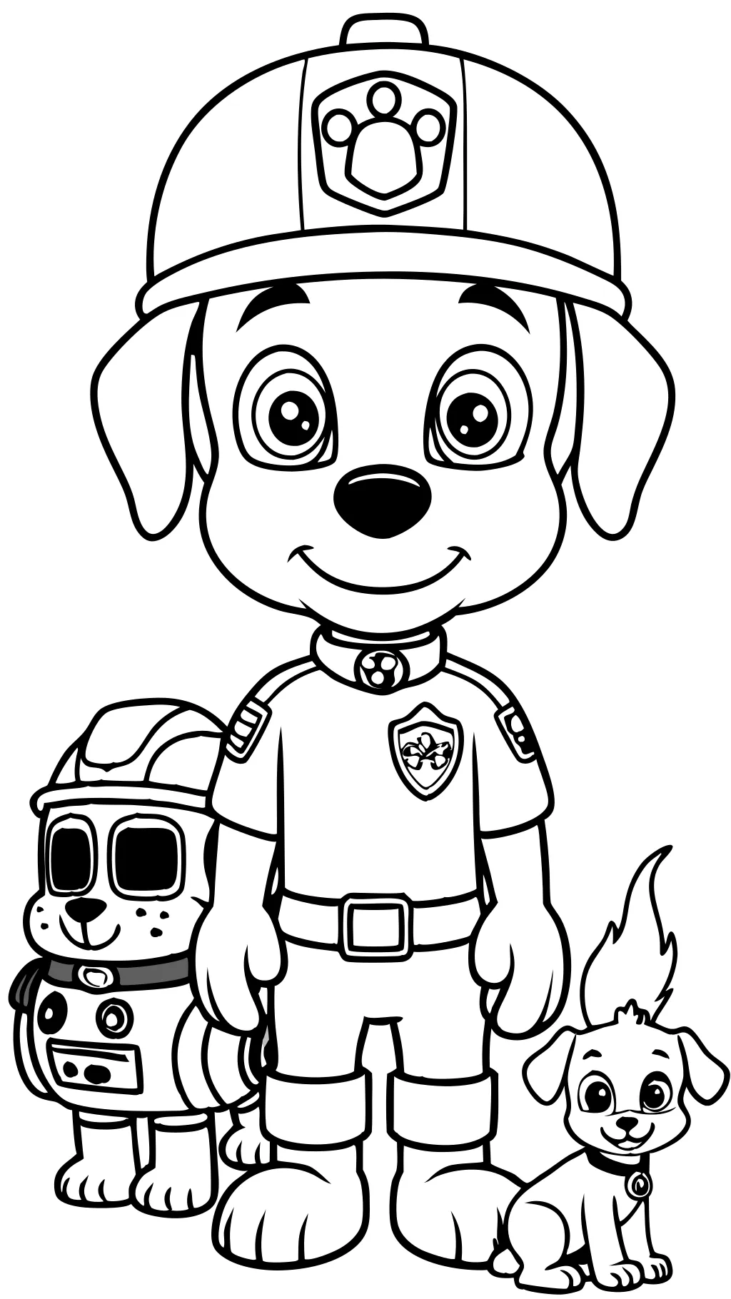 marshall paw patrol coloring pages